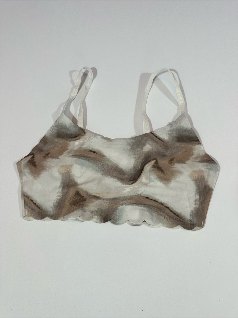 Danskin Scalloped Seamless Bralette in Taupe Marble